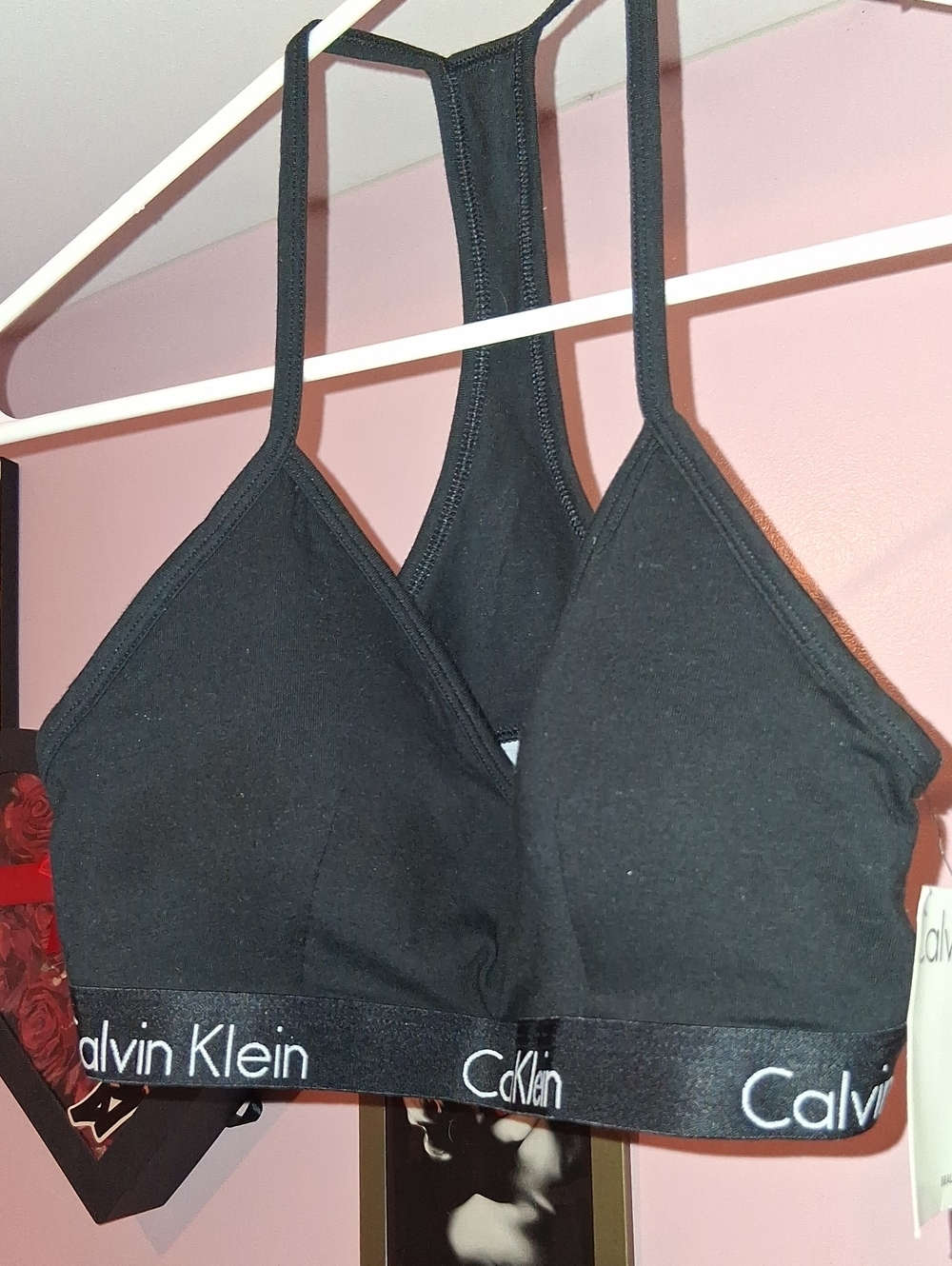 Calvin Klein Black Racerback Sports Bra